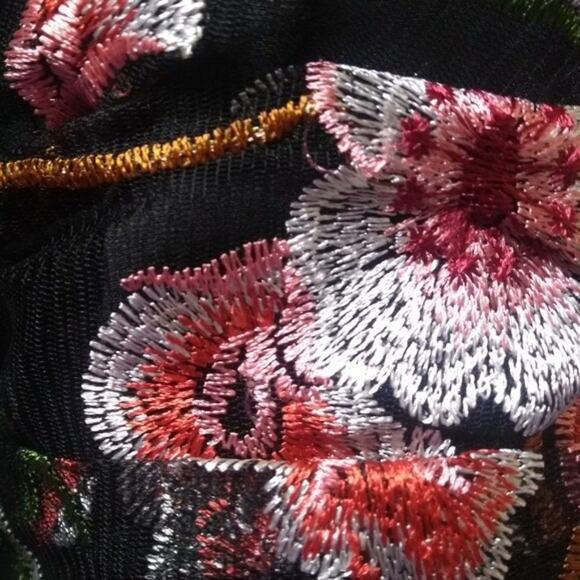 Aqua Luxe Embroidered Floral Mini dress - Picture 9 of 10